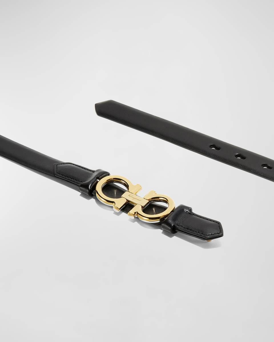 Reversible/Adjustable Gancini Belt - 0.7"W (Sized)